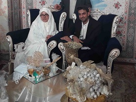ازدواج آسان زوج خبرنگار نائینی / استفاده ازکالای ایرانی در جهیزیه