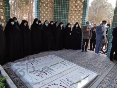 حضور رئیس و اعضای فراکسیون زنان مجلس در مزار شهدای گمنام نایین