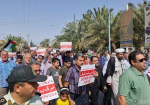 راهپیمایی مردم خور و بیابانک در محکومیت رژیم صهیونیستی