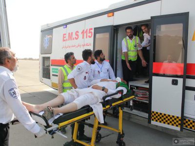 حضور پرشور واحد های امدادی اورژانس در مانور دوسالانه طرح اضطراری فرودگاه شهید بهشتی اصفهان